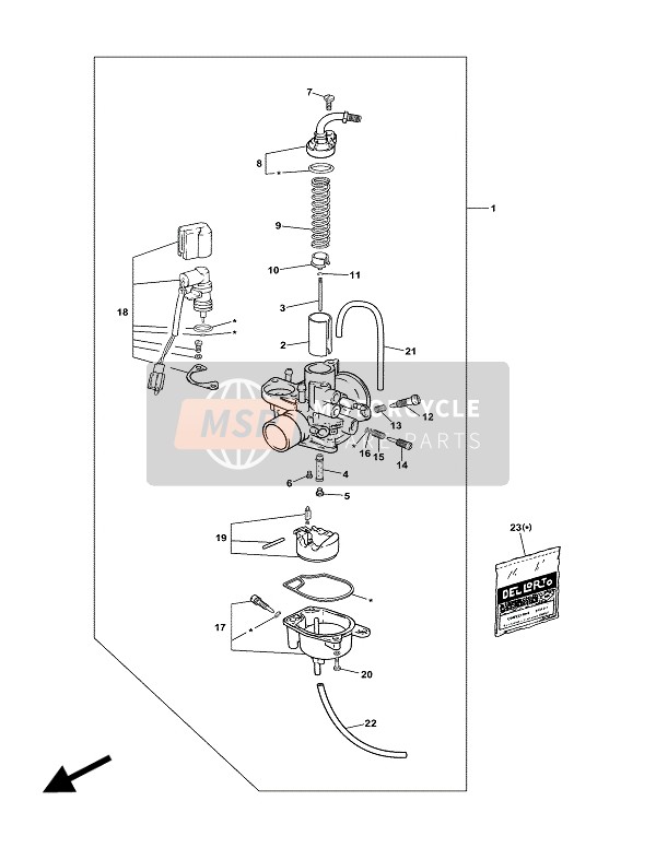 Yamaha YN50 NEOS 2002 Carburettor for a 2002 Yamaha YN50 NEOS